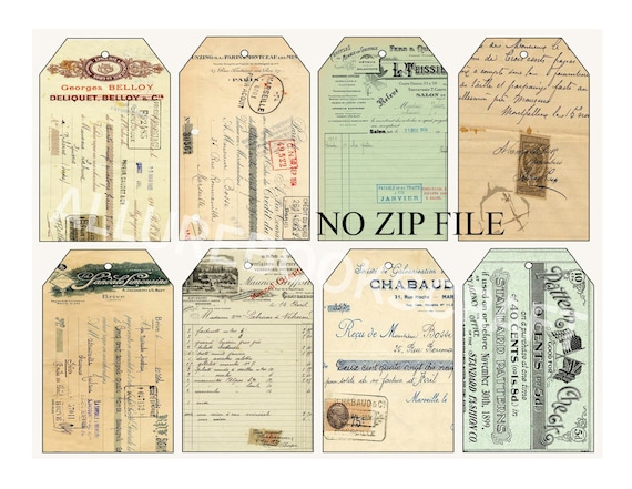 Vintage s Script Receipts No Zip Files Junk Journal Etsy Vintage s Script Receipts No Zip Files Junk Journal Etsy