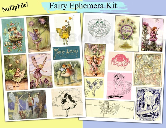 Fairy Ephemera: Vintage Fairytale Junk Journal Embellishments (Digital Download)