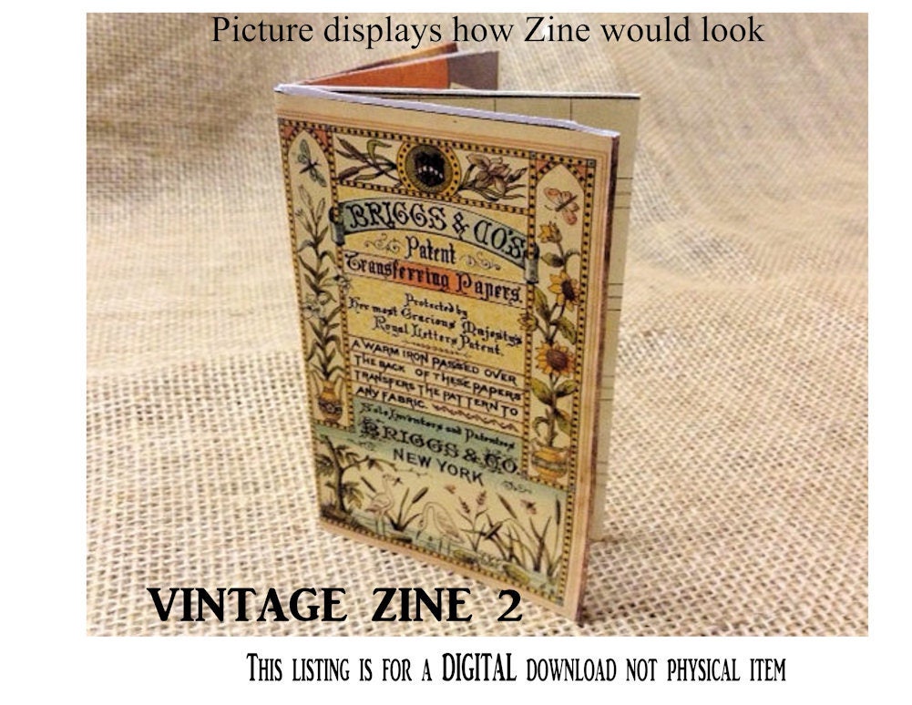Vintage Zine 2, Folded Booklet, Junk Journal, Digital Zine