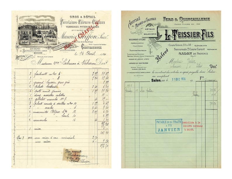 vintage receipt letterhead ledger vintage font junk etsy
