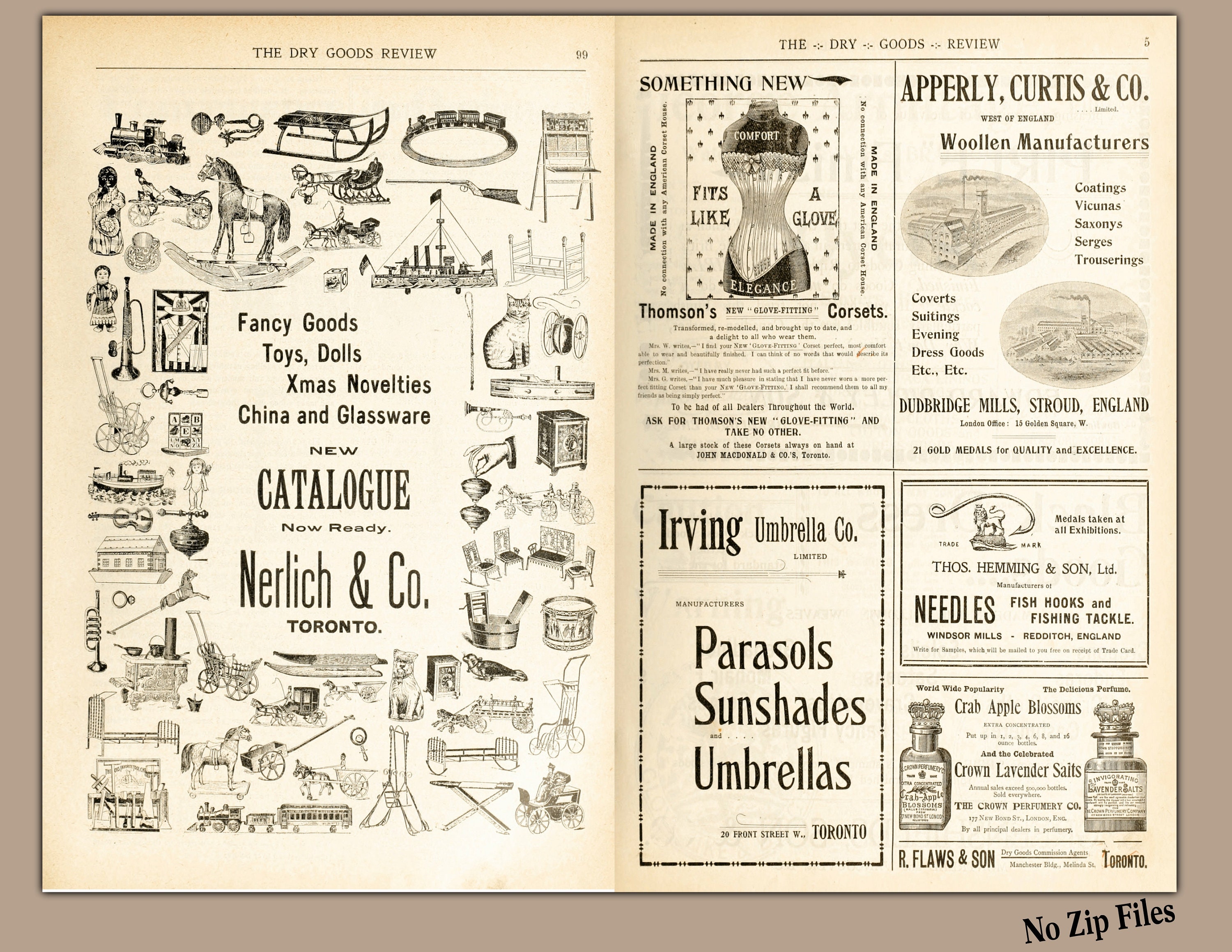 Vintage Dry Goods Catalog Pages: 20-sheet Collection of Ephemera