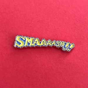 SMAAAASH!! Glitter Enamel Lapel Pin  -   Nintendo Earthbound Mother Smash Brothers