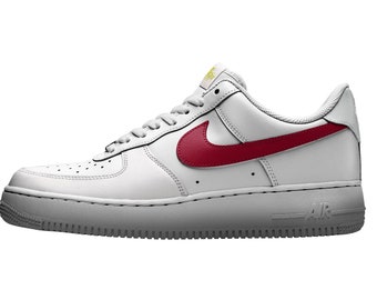 Nike Airforce 1-Deep Red Swoosh