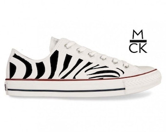 Custom Handpainted Adult Zebra Converse All Star Ox
