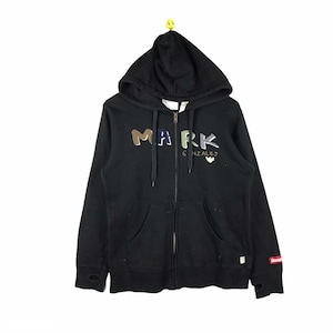 Vintage Mark Gonzales Hoodie Print Logo Black Color Men's L