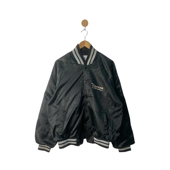 Levi's Hooded Windbreaker, Men's Size L polyester black type Vintage Second Hand