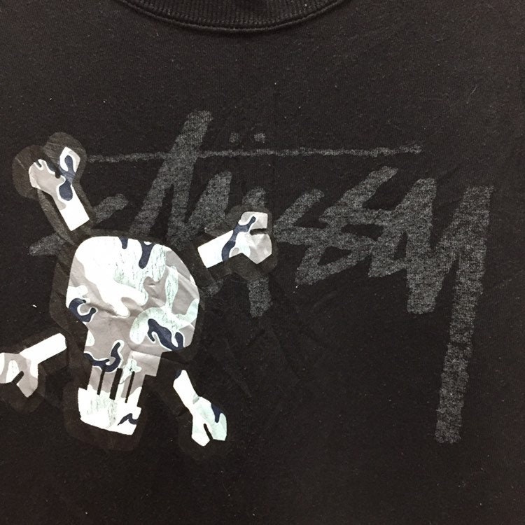 Rare Stussy / Vintage Stussy Sweatshirt / Colaboration Skull