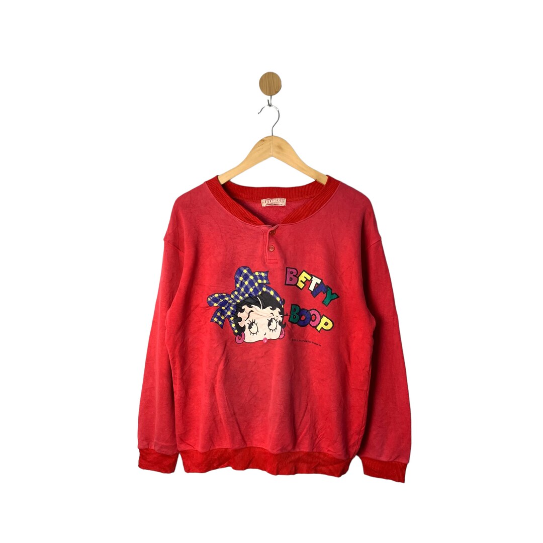 Pullover Animation Rare Cartoon Vintage Betty Boop Sweatshirt / 80s / Jumper Pullover ...