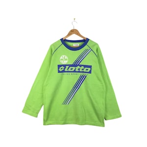 Vintage Lotto Jumpers Sweatshirt / Black Colour / Sportwear / Lotto sweatshirt crewneck pullover sweater Large size