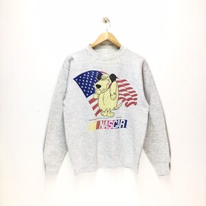 Rara felpa Nascar vintage / Wacky Races 1994 Hanna Barbera / American Flag / Felpa anni '90 Taglia media