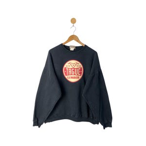 Rare Vintage Tague Lumber Sweatshirt | 90s Crewneck Pullover Jumper | Workwear Style | Unisex Large