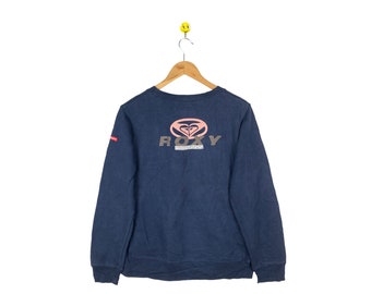 Rare Vintage Roxy x Quicksilver Sweatshirt / Jumper Pullover Crewneck / Nice Design jumper small size