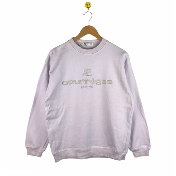 Rare Vintage Courreges Sweatshirt / Jumper 90s / Embroidery Big