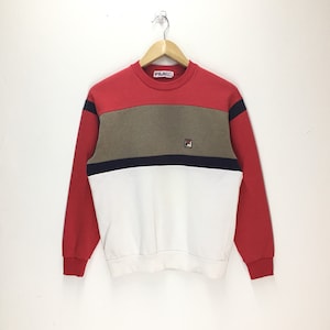 Rare Vintage Fila Sweatshirt / Fila Multicolor / 90s Fila Jumper / Sportswear / Activewear / Lifestye / Small Size