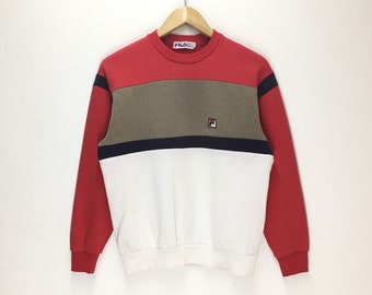 Sudadera vintage rara de Fila / Fila multicolor / Jersey Fila de los 90 / Ropa deportiva / Ropa deportiva / Estilo de vida / Talla pequeña