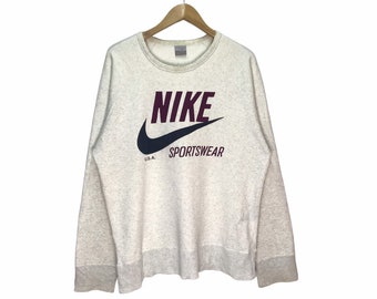 Rare Vintage Nike Sweatshirt / 90s / Rare Design / Nike Large Size / Moon Style / nike Large Size