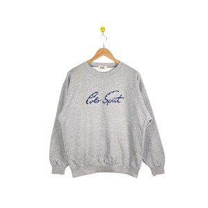 Vintage Polo Spirit Sweatshirt Jumper Sweatshirt / Crewneck Jumper Pullover / Green Sweatshirt Polo Large Size