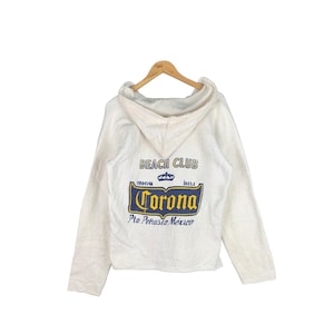 Rare Vintage Baja Hoodies Corona Beach Club Sweatshirt / Hooded Pullover / 90s Mexican Hoodies Medium Size Wool Woolen Cashmere