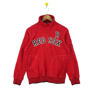 Vintage 90s Red Sox Sweatshirt Baseball Boston New York Yankees MLB Sweatshirt / Button Sweatshirt Small Size
