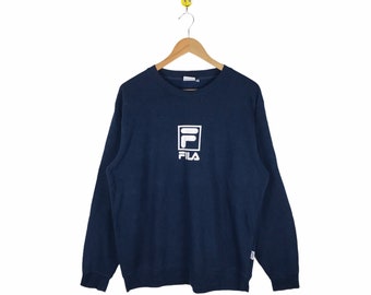 Rare Vintage Fila Sweatshirt / Fila Jumper / Small Logo Embroidery / Sportswear / Streetwear / Activewear / Nightwear / Fila Large