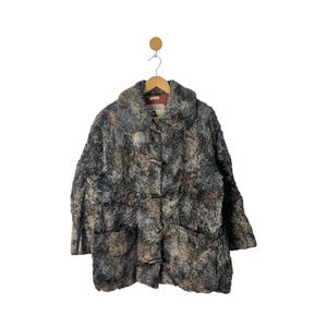 Rare Vintage Mariella Burani Jacket Fleece Thick Jacket / Amuleti Mariella Burani Coat Medium Size