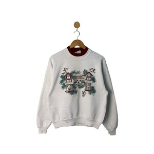Sudadera bonita vintage / Diseño / Sudadera de pájaro / Dibujos animados / Etiqueta de sol de la mañana / Gráfico / Diseño de arte / tamaño mediano