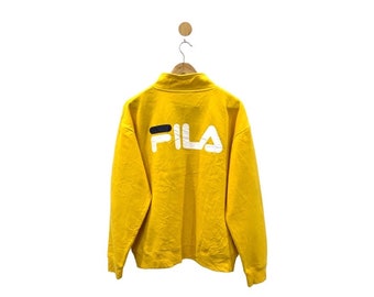 punklabi88 Vintage Fila Sweatshirt Spellout Fila Big Logo 90s Jumper Over Size Sweatshirt Nice Condition Sweatshirt Large Size