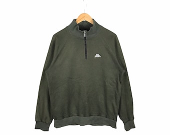 【90s】kappaカッパhalf zip fleece ドローコード 90s】kappaカッパhalf zip fleece ドローコード付き