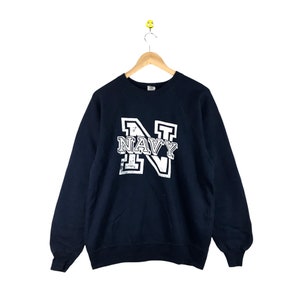 Rare Vintage United States Navy Sweatshirt / US Navy Army / Big Logo / Velva Sheen / medium Size