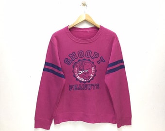 Vintage Peanuts Snoopy and Woody Hoodie Sweater White