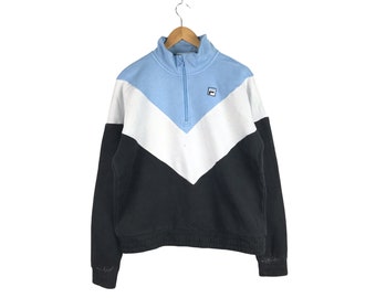 Seltenes Vintage Fila Pullover Sweatshirt / Spellout Big Logo / Graue Farben / Fila Small Oversize / Retro oldschool