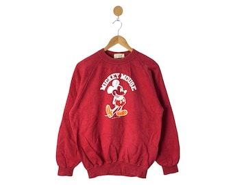 Sudadera vintage rara de Mickey Mouse / Dibujos animados / Estampado completo / Animado / Disney / Vintage años 90 / Estampado completo / Sudadera talla M