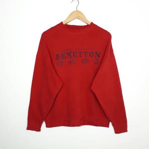 Zeldzame Vintage Verenigde Kleuren Van Benetton / Jumper / 90s / Pullover / Spellout Big Logo / UCOB Sweatshirt / Medium Size
