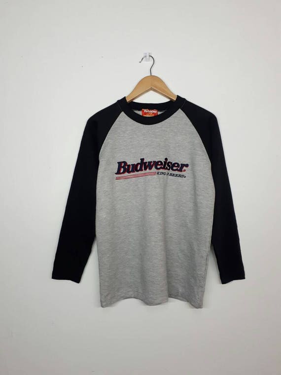 Vintage Budweiser Sweatshirt Spellout Embroidery L