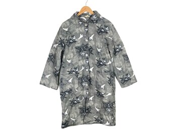 Vintage Nachtmerrie Fleece Pyjama /Pyjama's Nachtkleding Jumpsuit Romper Cartoon / Halloween
