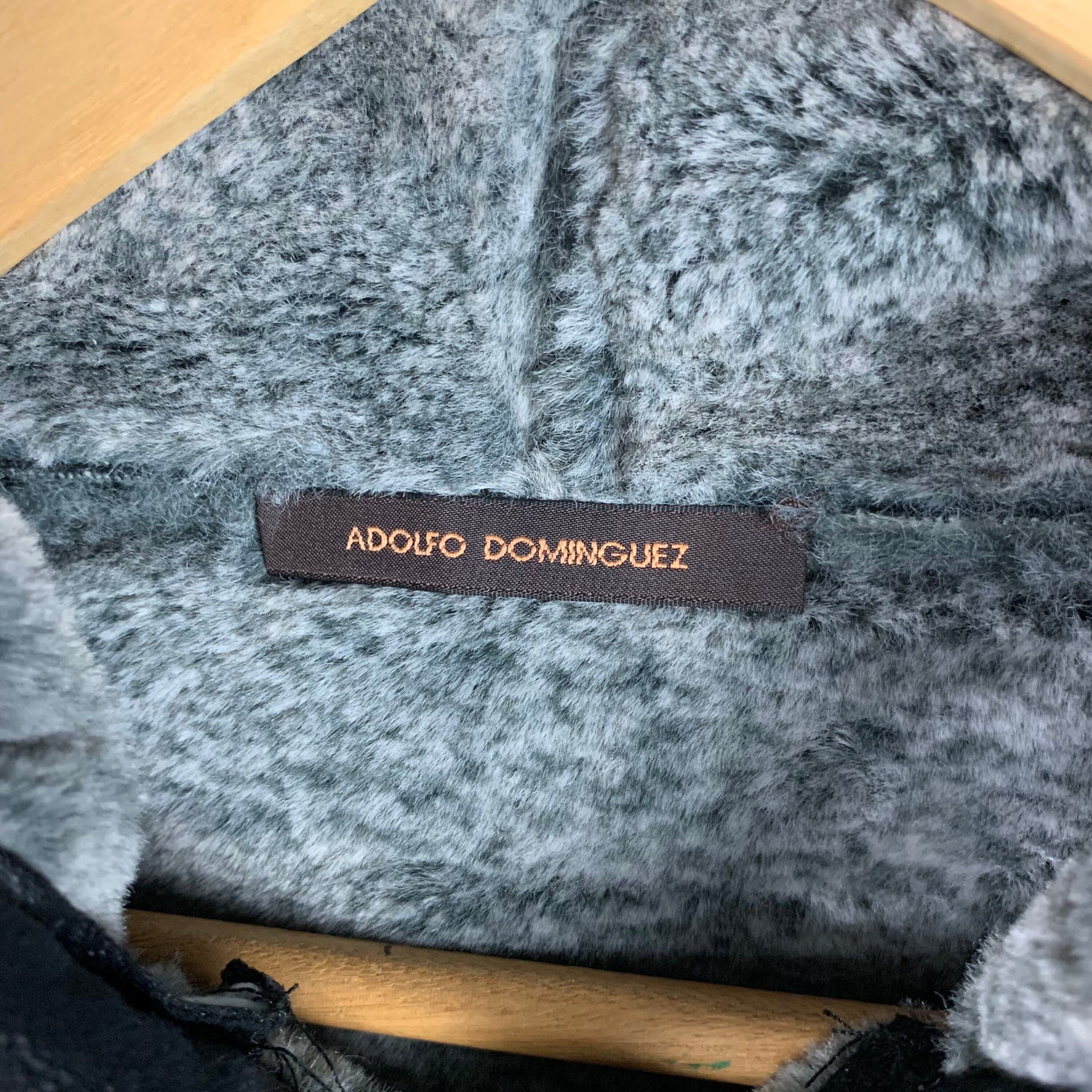 Rare Vintage Adolfo Dominguez Jacket Hoodies Sweater Zip Black 