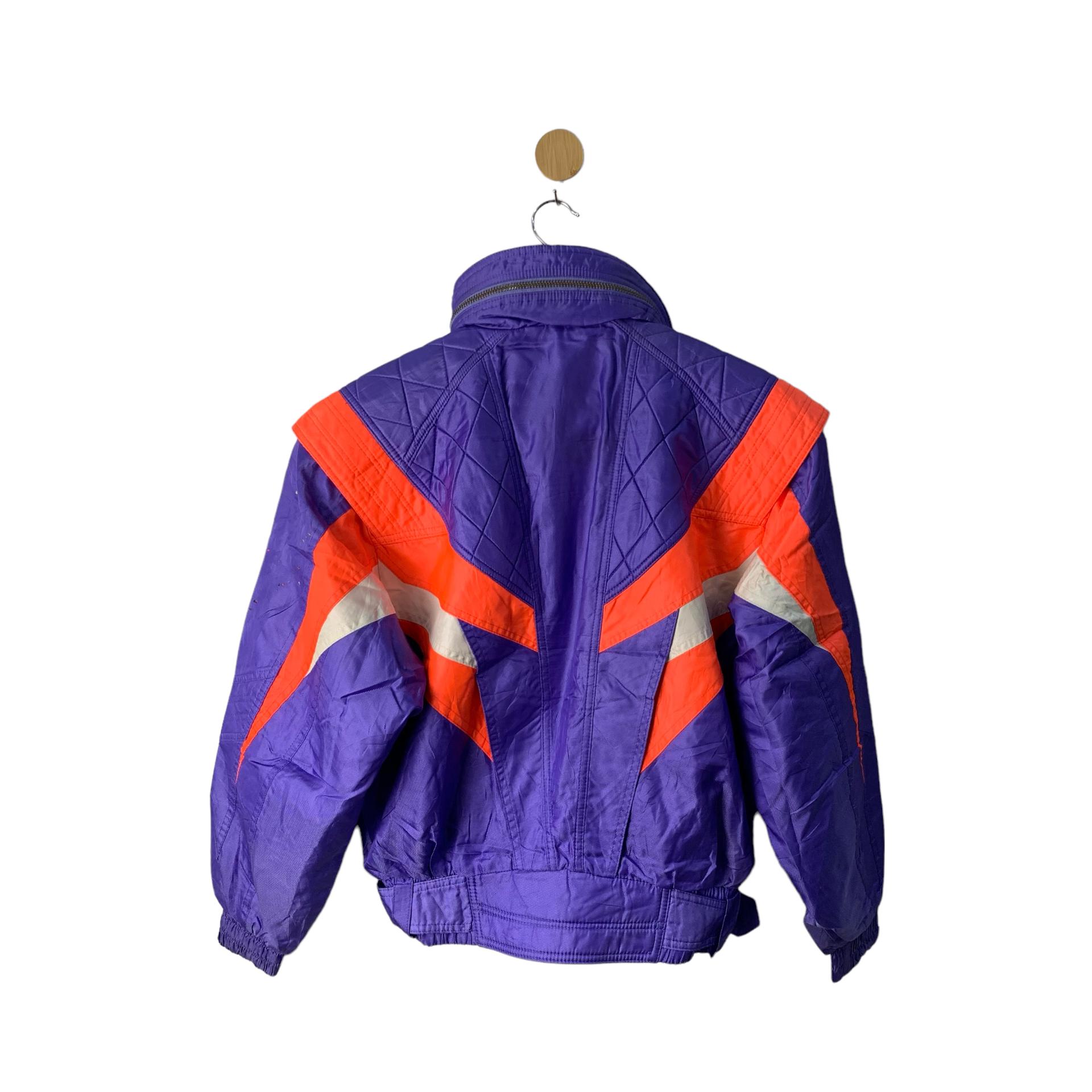 Rare Vintage Asics Jacket Multicolor Blue Winter Ski Jacket Rare Vintage Asics Jacket Multicolor Blue Winter Ski Jacket