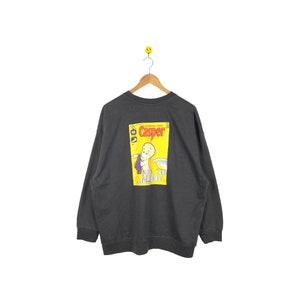 Rare Vintage Casper Cartoon Sweatshirt / Black Colour / Universal Studio Sweatshirt / large size