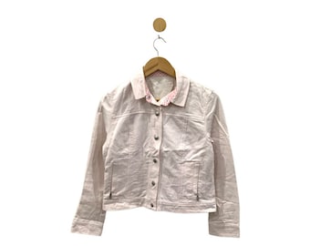 Rara chaqueta Courreges vintage / Jumper 90s / Embroide / bRown Chaqueta Courreges tamaño pequeño de mujer