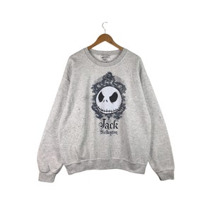 Vintage Jack Skellington Sweatshirt / Disney Sweatshirt / Alptraum / Halloween Sweatshirt Pullover Retro 90er Oldschool