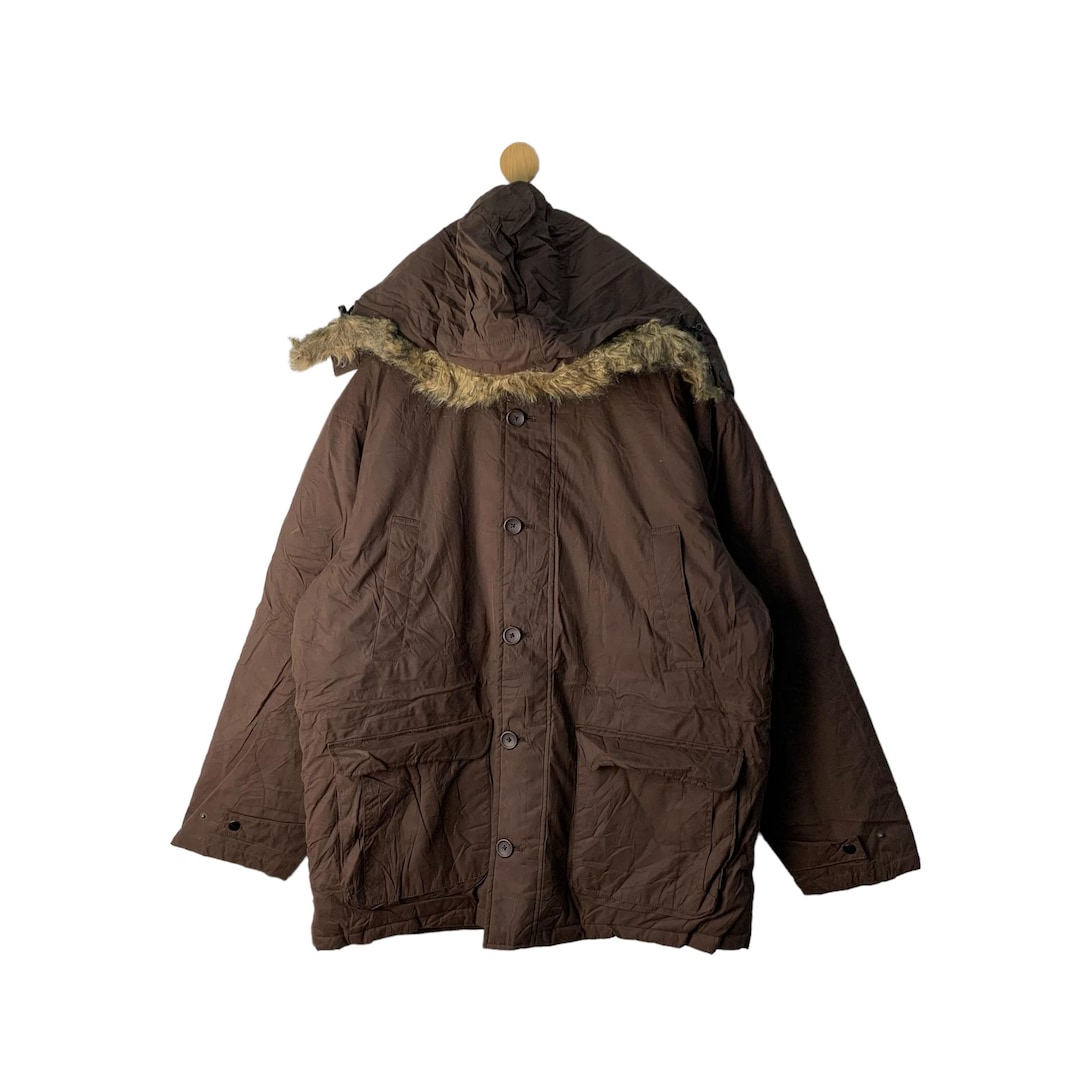 Chaps CHAPS Down Jacket Men's Size L Nylon orange type Vintage Second Hand