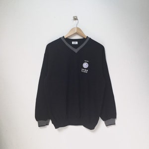 Sudadera vintage rara de Suntory Coffee Boss / Logotipo grande de Boss Spellout / Diseño atractivo / Cuello en V / Color negro / Buen estado / Talla mediana