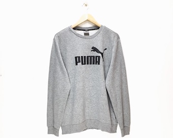 Rare Vintage Puma Sweatshirt / Spellout Puma Big Logo Brand / Jumper Pullover Crewneck / Sportswear / Activewear / Puma Large Fit Size