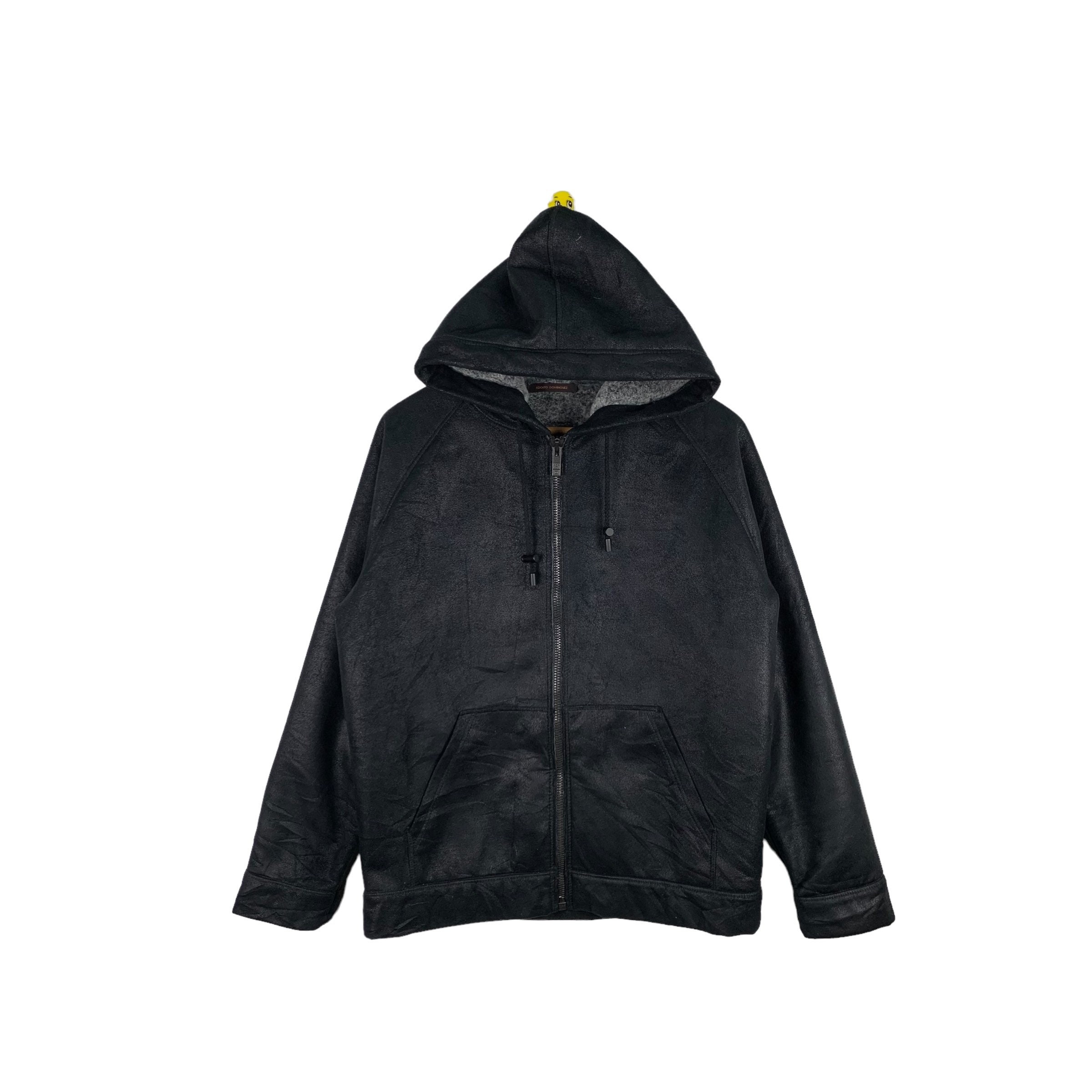 Rare Vintage Adolfo Dominguez Jacket Hoodies Sweater Zip Black