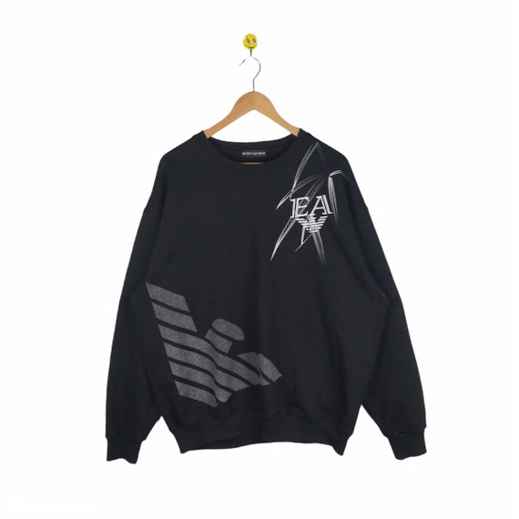 Emporio Armani, Rare Emporio Armani Sweatshirt / Jumper Pullover / Crewneck / Hipster / Rapper / Fashion / Hipster EA Large