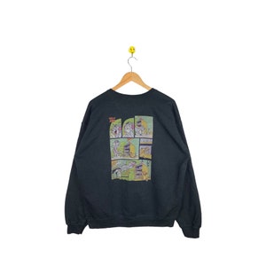 Rare Vintage Tom & Jerry Sweatshirt / 90s Cartoon Famous / Rare Cartoon Cat And Mouse Jumper Sweater Cartton Large Size Freak’s Store