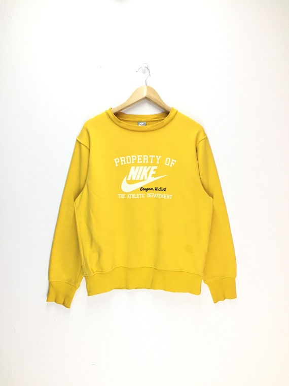nike yellow sweatshirt vintage