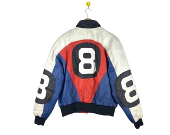Rare Vintage Leather Harajuku Mother Jacket Eight Ball Phase