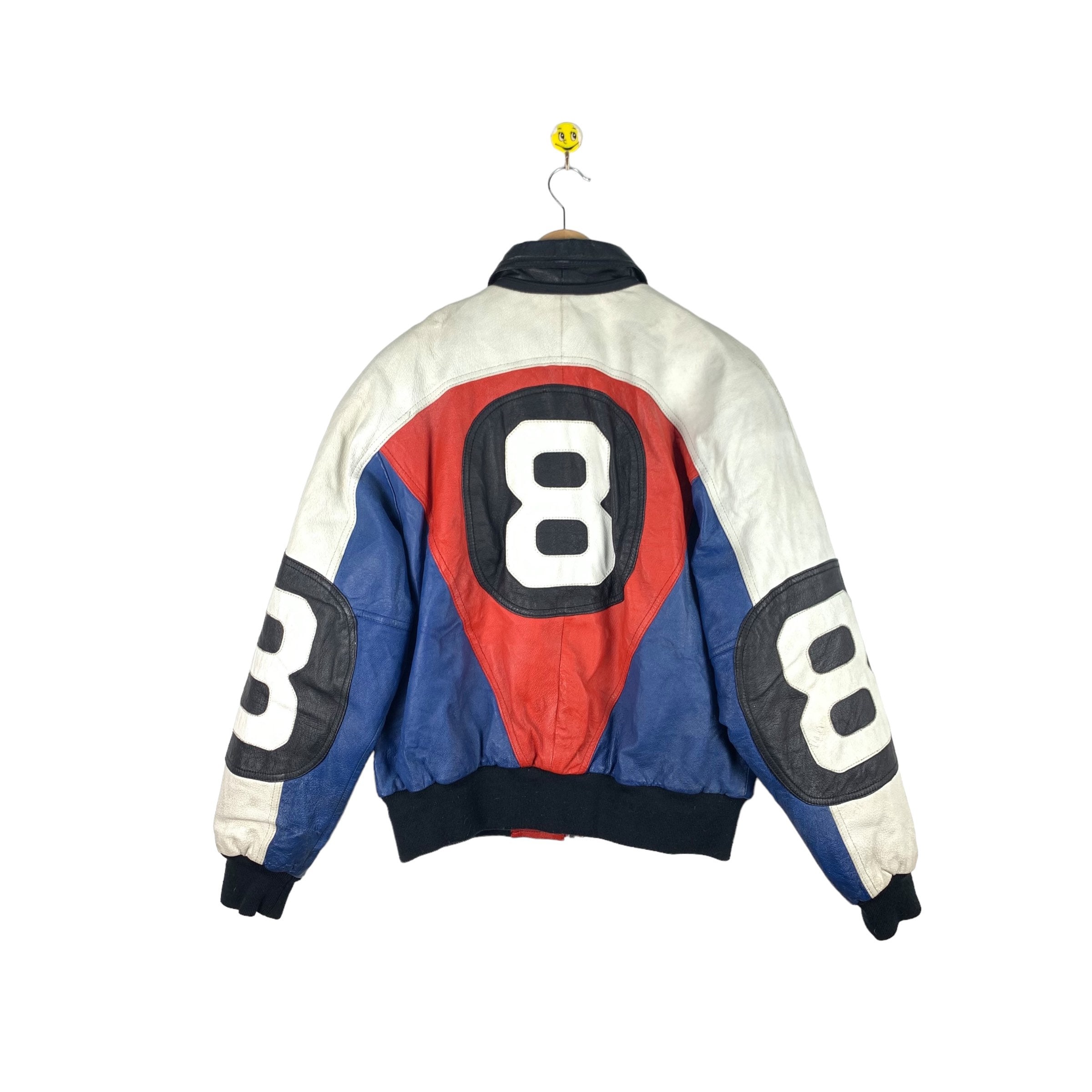 Rare Vintage Leather Harajuku Mother Jacket Eight Ball Phase 2 Michael Hoban Jacket / Multicolor Leather Bomber Jacket New Nap - Etsy Rare Vintage Leather Harajuku Mother Jacket Eight Ball Phase 2 Michael Hoban Jacket / Multicolor Leather Bomber Jacket New Nap - Etsy