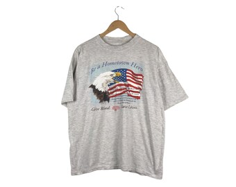 Vintage retro 90's retro 80's t-shirt eagle bird tshirt / middelgrote maat